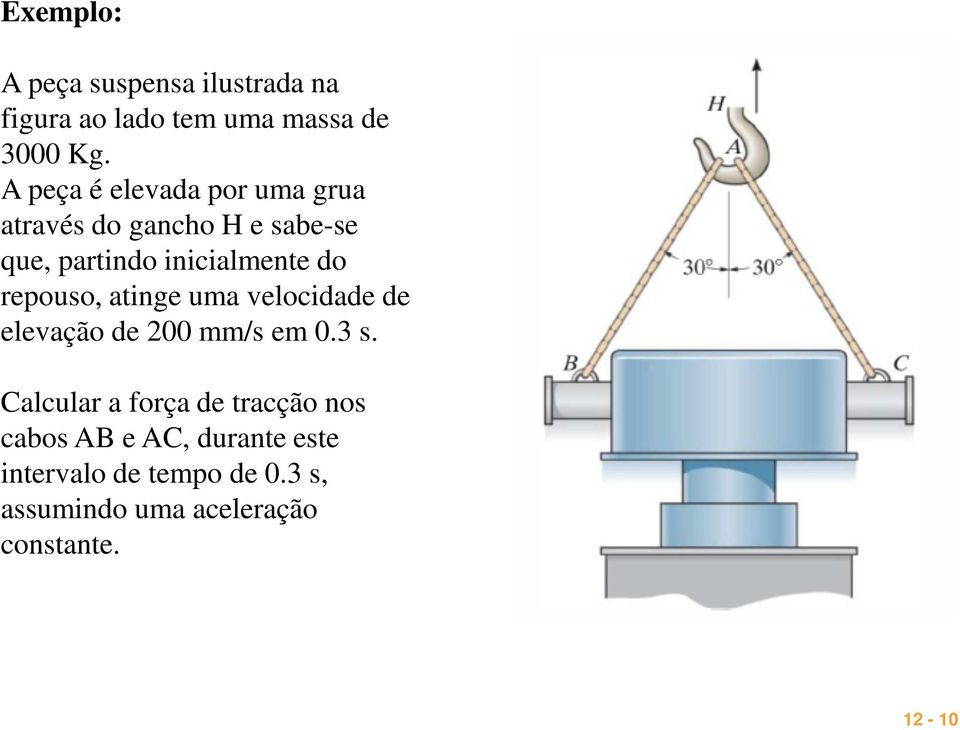 epouso, tinge um velocidde de elevção de 00 mm/s em 0.3 s.