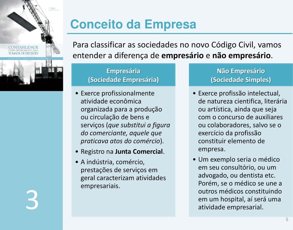 atos do comércio). Registro na Junta Comercial. A indústria, comércio, prestações de serviços em geral caracterizam atividades empresariais.