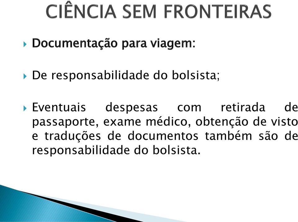 passaporte, exame médico, obtenção de visto e