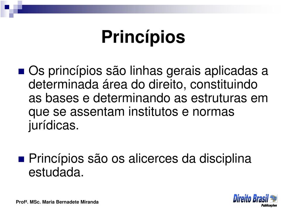 determinando as estruturas em que se assentam institutos e