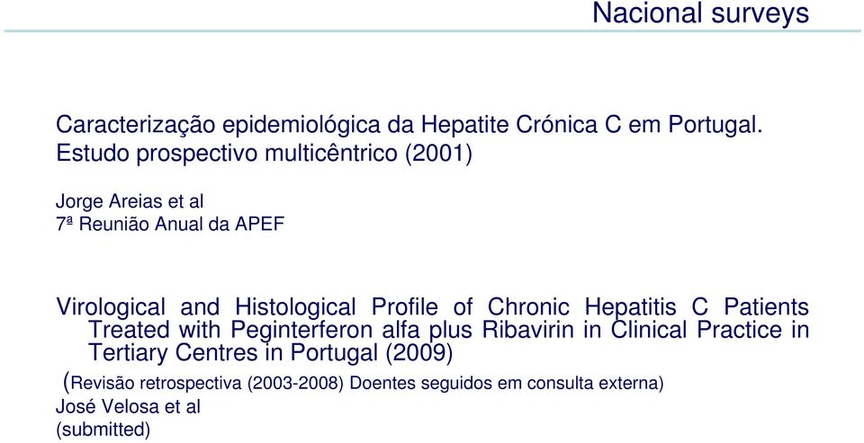 Histological Profile of Chronic Hepatitis C Patients Treated with Peginterferon alfa plus Ribavirin in