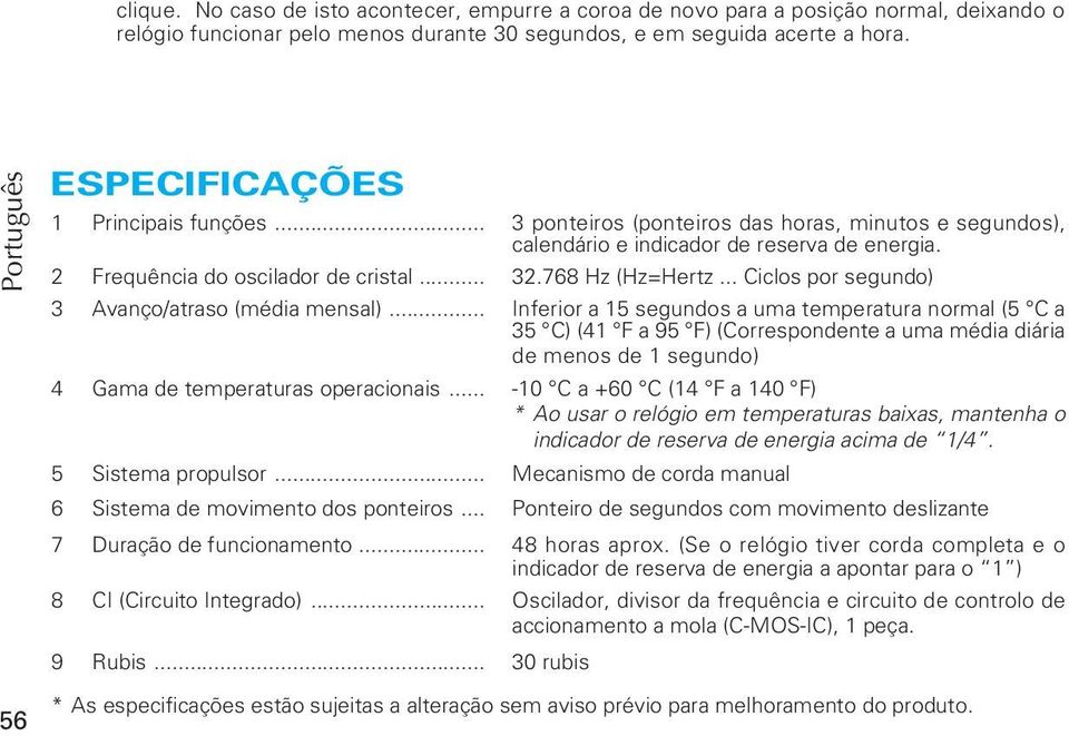 .. Ciclos por segundo) 3 Avanço/atraso (média mensal).