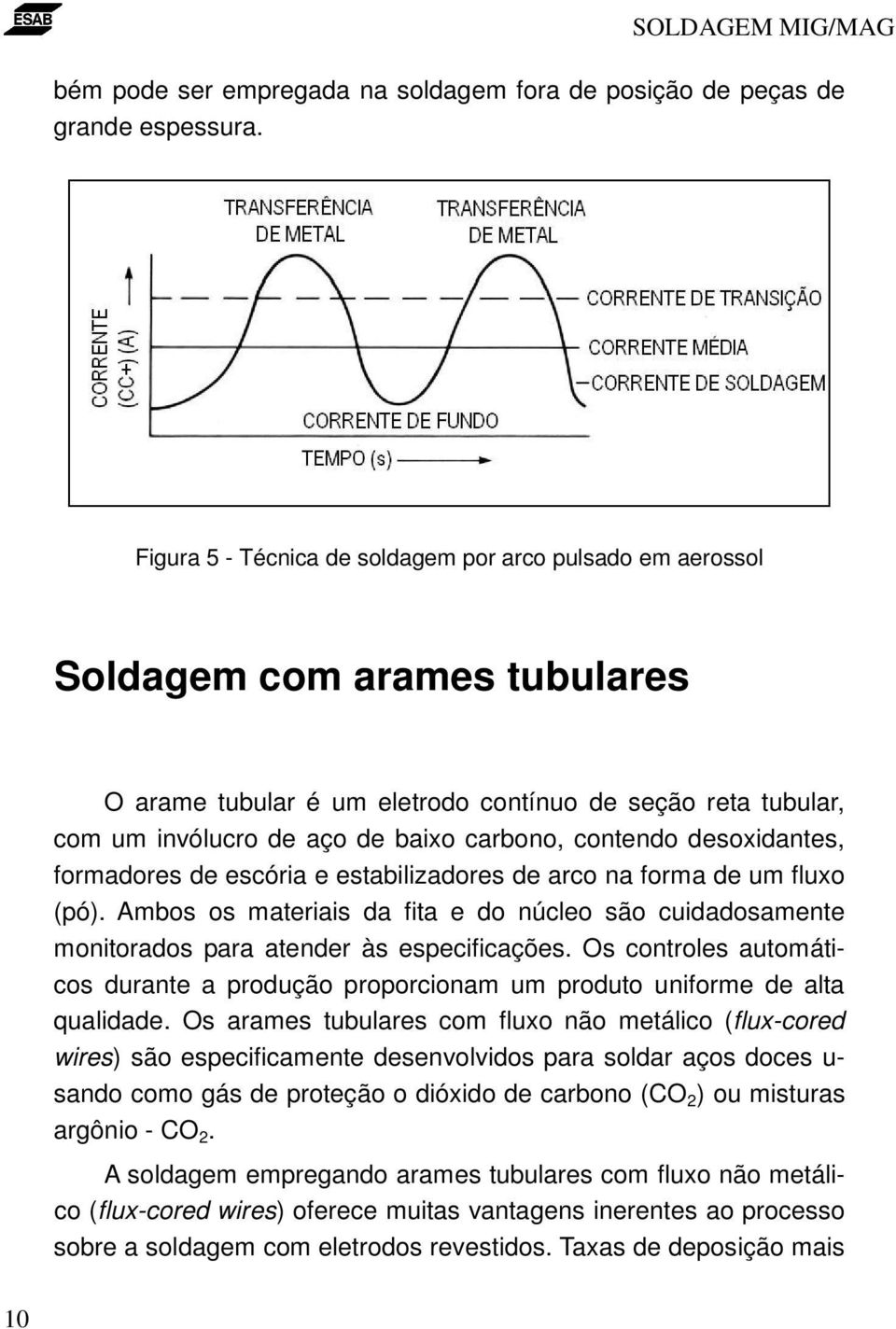 contendo desoxidantes, formadores de escória e estabilizadores de arco na forma de um fluxo (pó). Ambos os materiais da fita e do núcleo são cuidadosamente monitorados para atender às especificações.