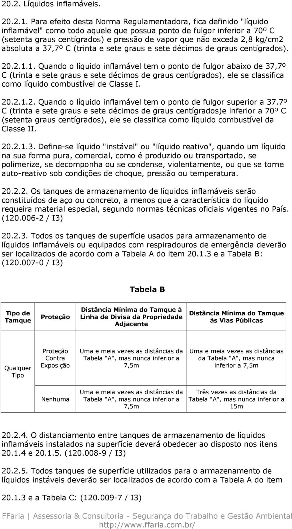 2,8 kg/cm2 absoluta a 37,7º C (trinta e sete graus e sete décimos de graus centígrados). 20.2.1.