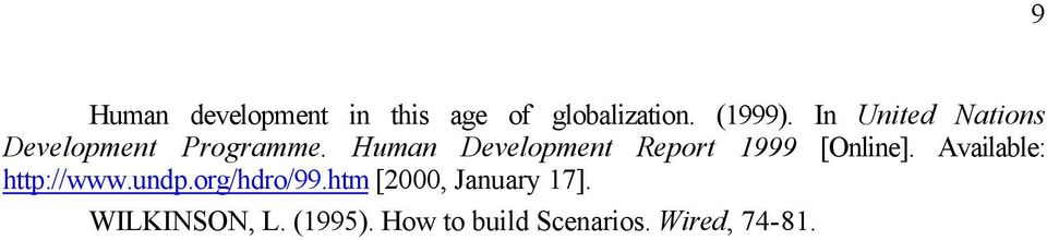 Human Development Report 1999 [Online]. Available: http://www.