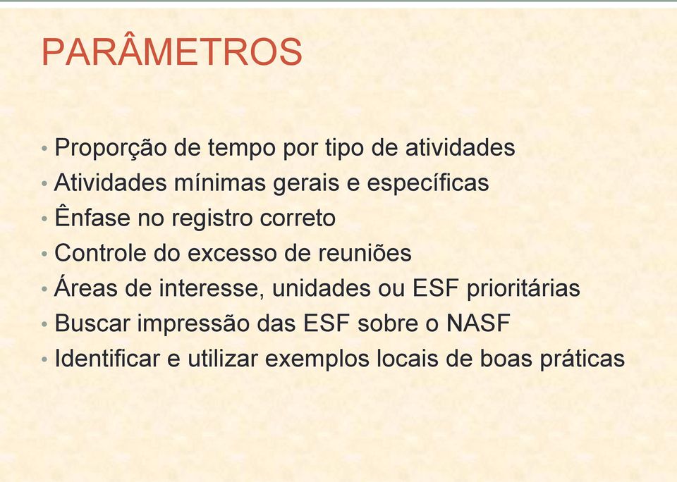 reuniões Áreas de interesse, unidades ou ESF prioritárias Buscar