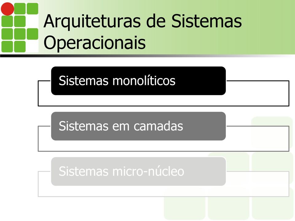 monolíticos Sistemas em