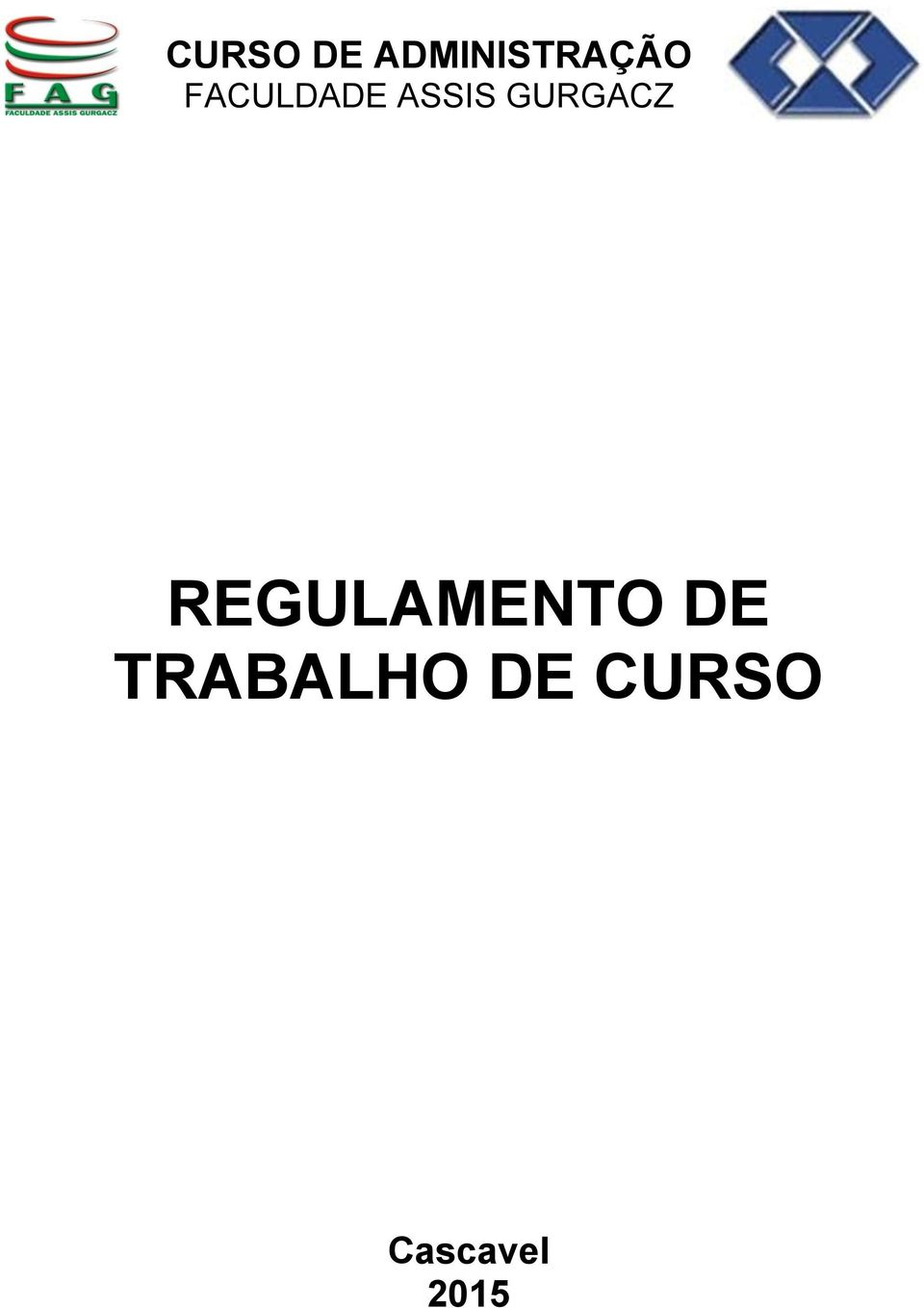 REGULAMENTO DE TRABALHO