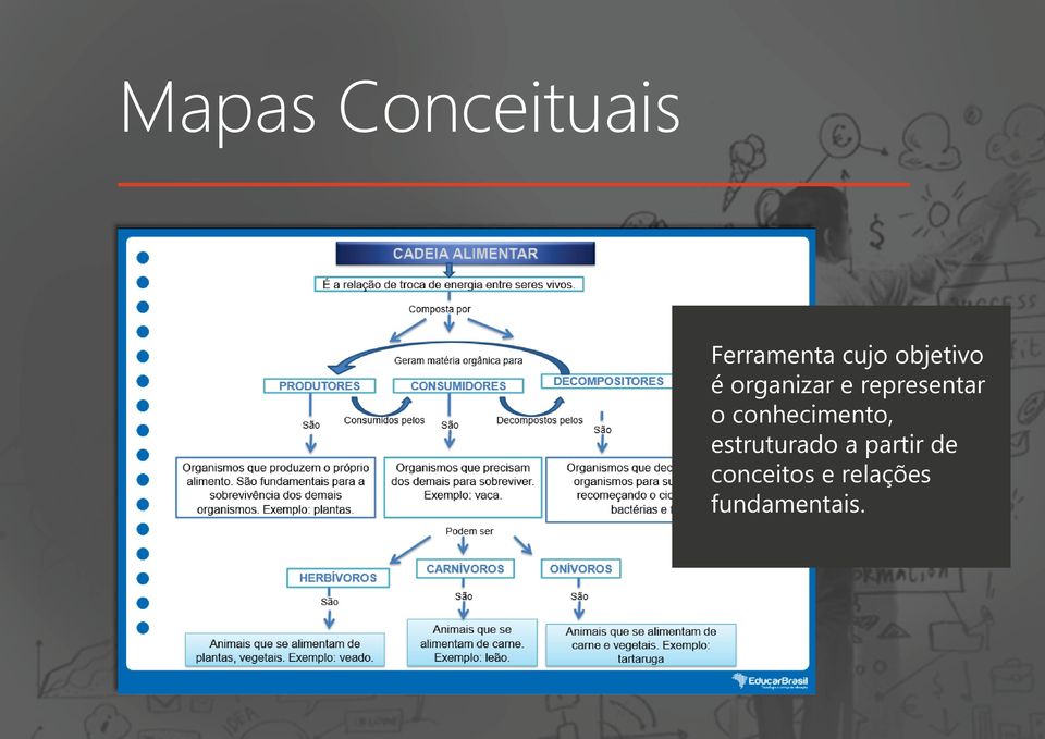 o conhecimento, estruturado a