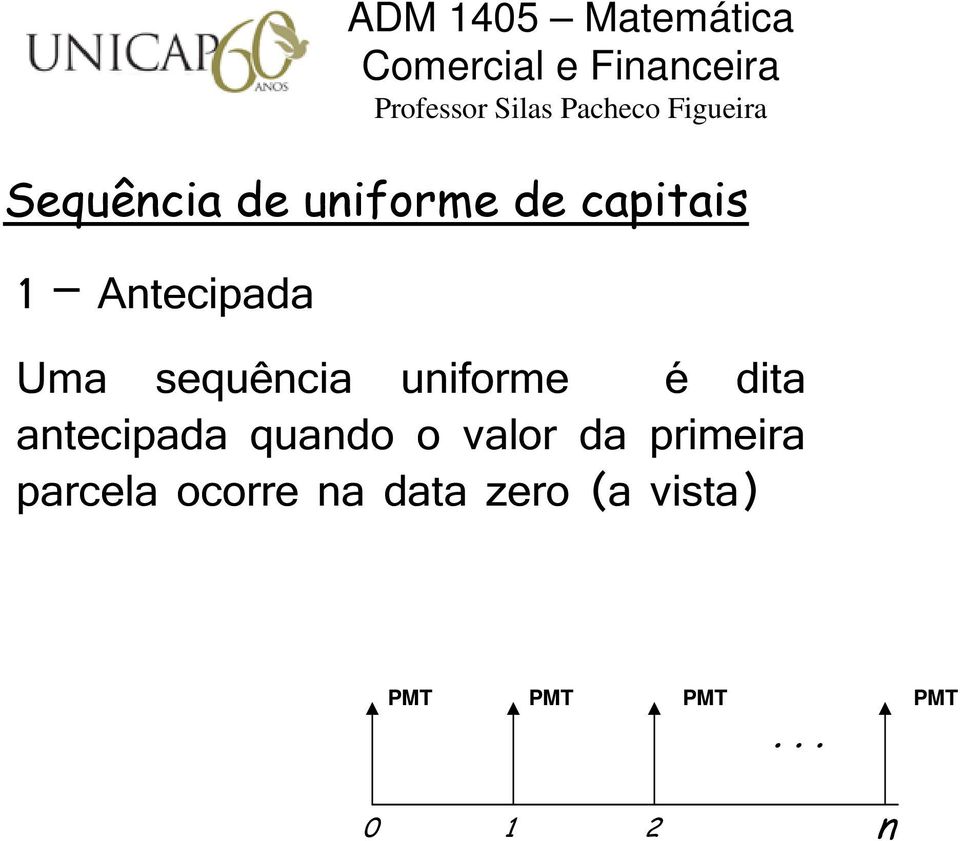 dita atecipada quado o valor da primeira