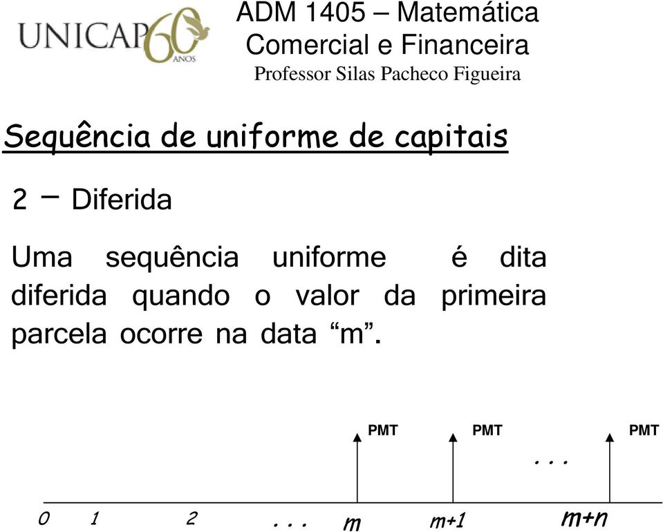 dita diferida quado o valor da primeira