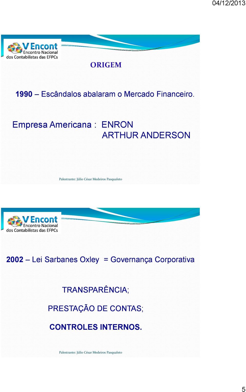 Empresa Americana : ENRON ARTHUR ANDERSON 2002 Lei