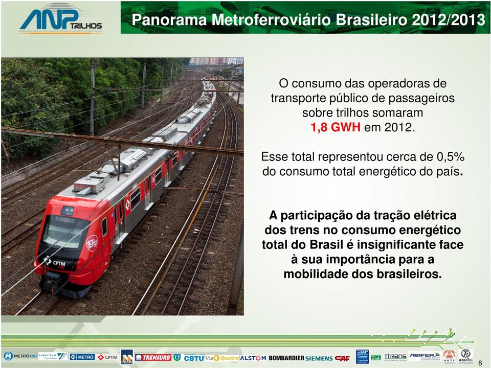 Esse total representou cerca de 0,5% do consumo total energético do país.