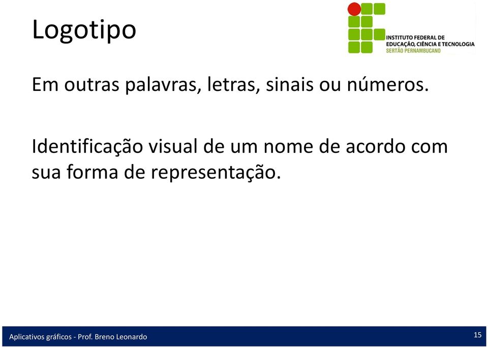 Identificação visual de um nome