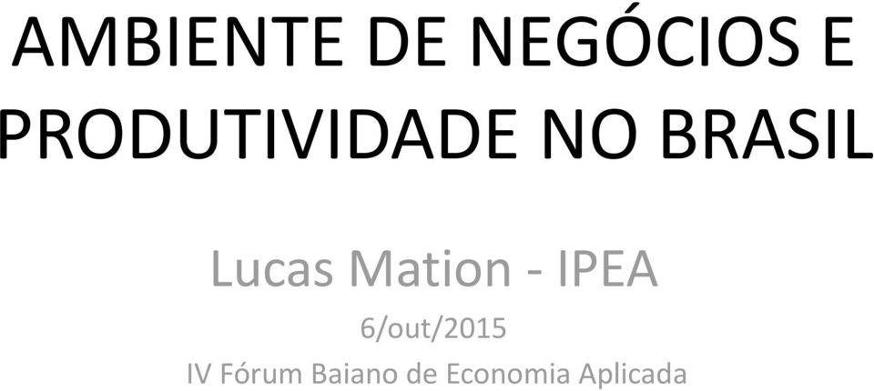 Lucas Mation - IPEA