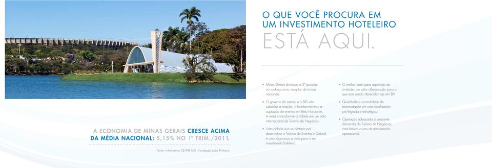 O governo do estado e o BID vão subsidiar a criação, o fortalecimento e a captação de eventos em Belo Horizonte. A meta é transformar a cidade em um polo internacional de Turismo de Negócios.