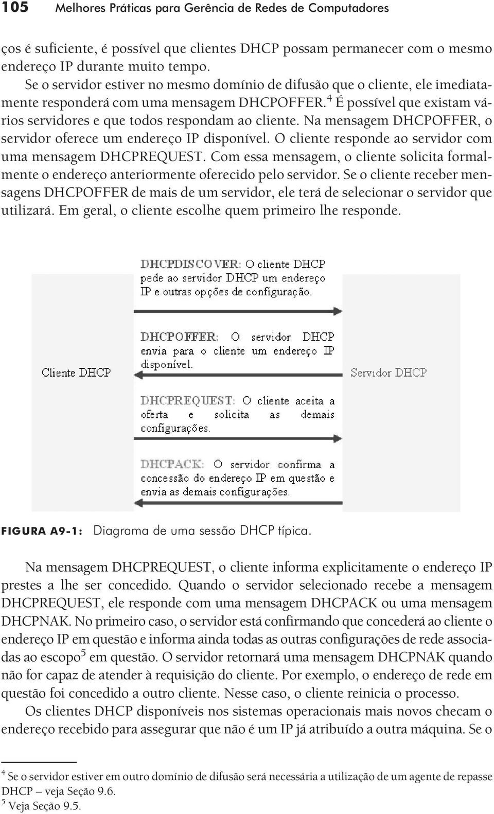 Na mensagem DHCPOFFER, o servidor oferece um endereço IP disponível. O cliente responde ao servidor com uma mensagem DHCPREQUEST.