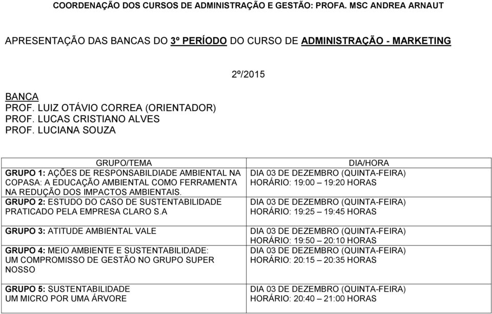 GRUPO 2: ESTUDO DO CASO DE SUSTENTABILIDADE PRATICADO PELA EMPRESA CLARO S.