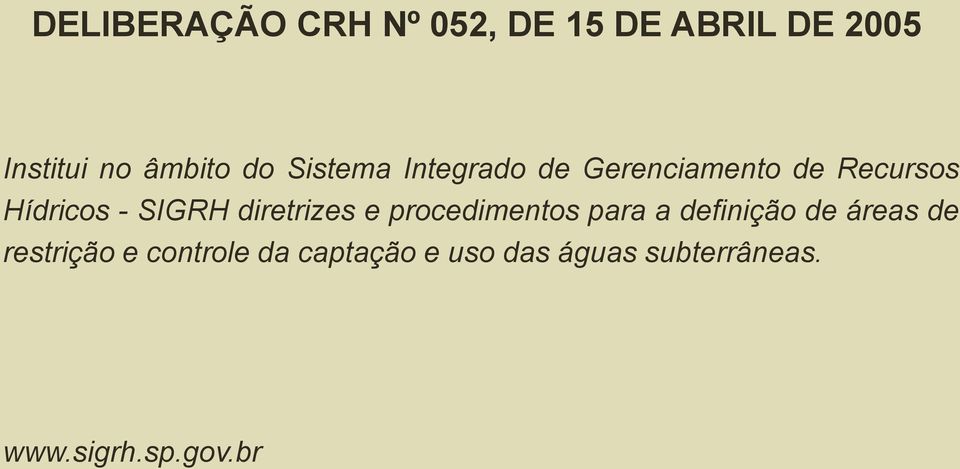 diretrizes e procedimentos para a definição de áreas de restrição e