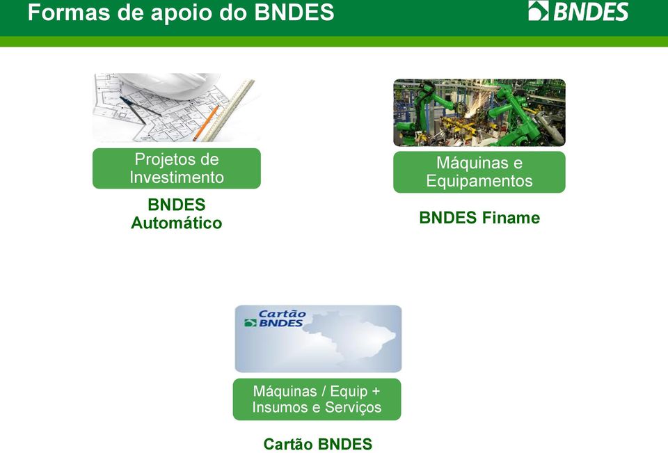 e Equipamentos BNDES Finame Máquinas /