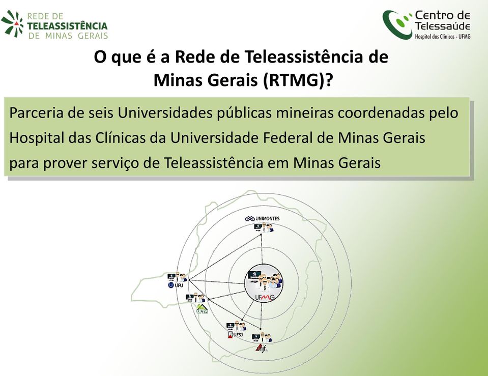 coordenadas pelo Hospital das Clínicas da Universidade