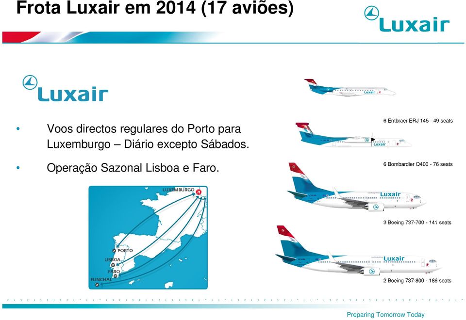 Operação Sazonal Lisboa e Faro.