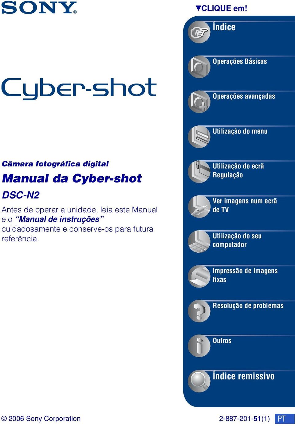 DSC-N2 Antes de operar a unidade, leia este Manual e o Manual de instruções cuidadosamente e conserve-os para