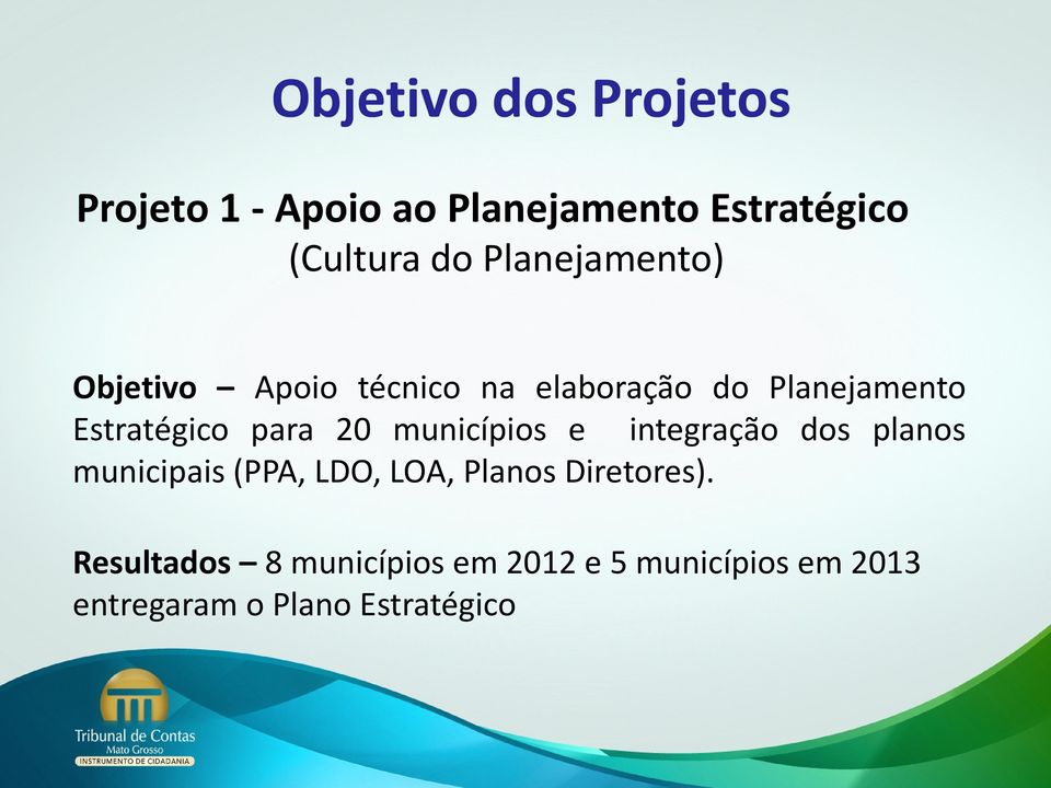 20 municípios e integração dos planos municipais (PPA, LDO, LOA, Planos Diretores).