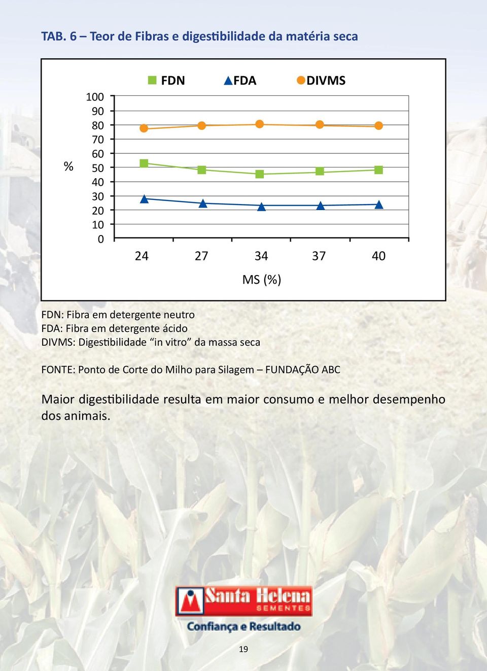 ácido DIVMS: Digestibilidade in vitro da massa seca FONTE: Ponto de Corte do Milho para