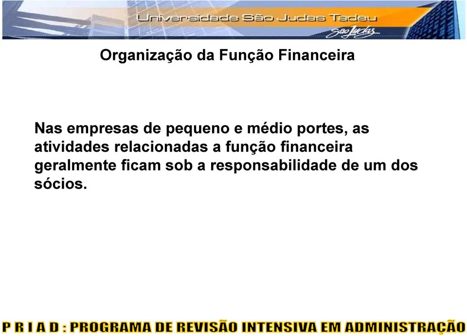 atividades relacionadas a função financeira