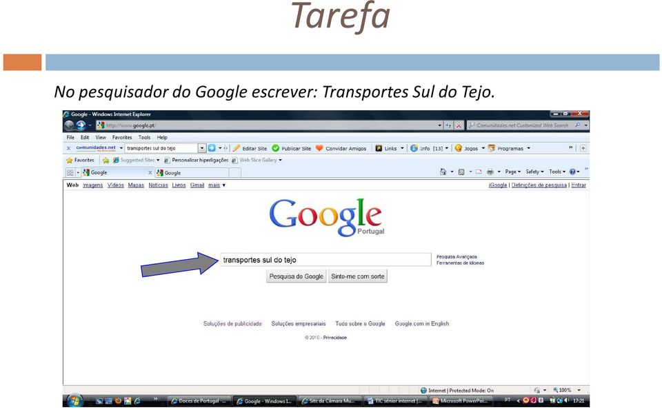 Google escrever: