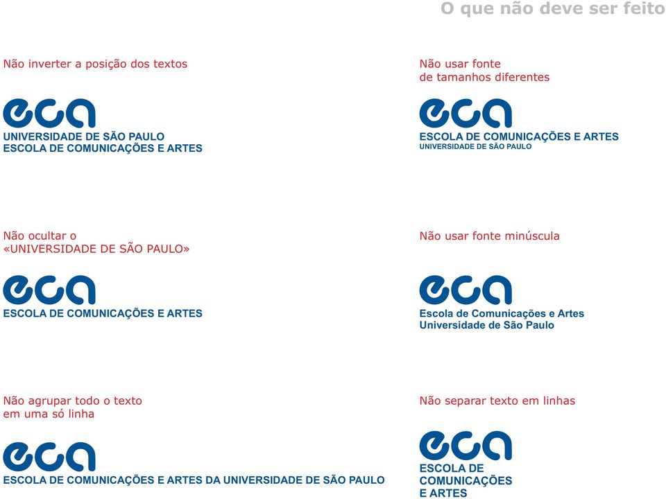 Comunicações e Artes Universidade de São Paulo Não agrupar todo o texto
