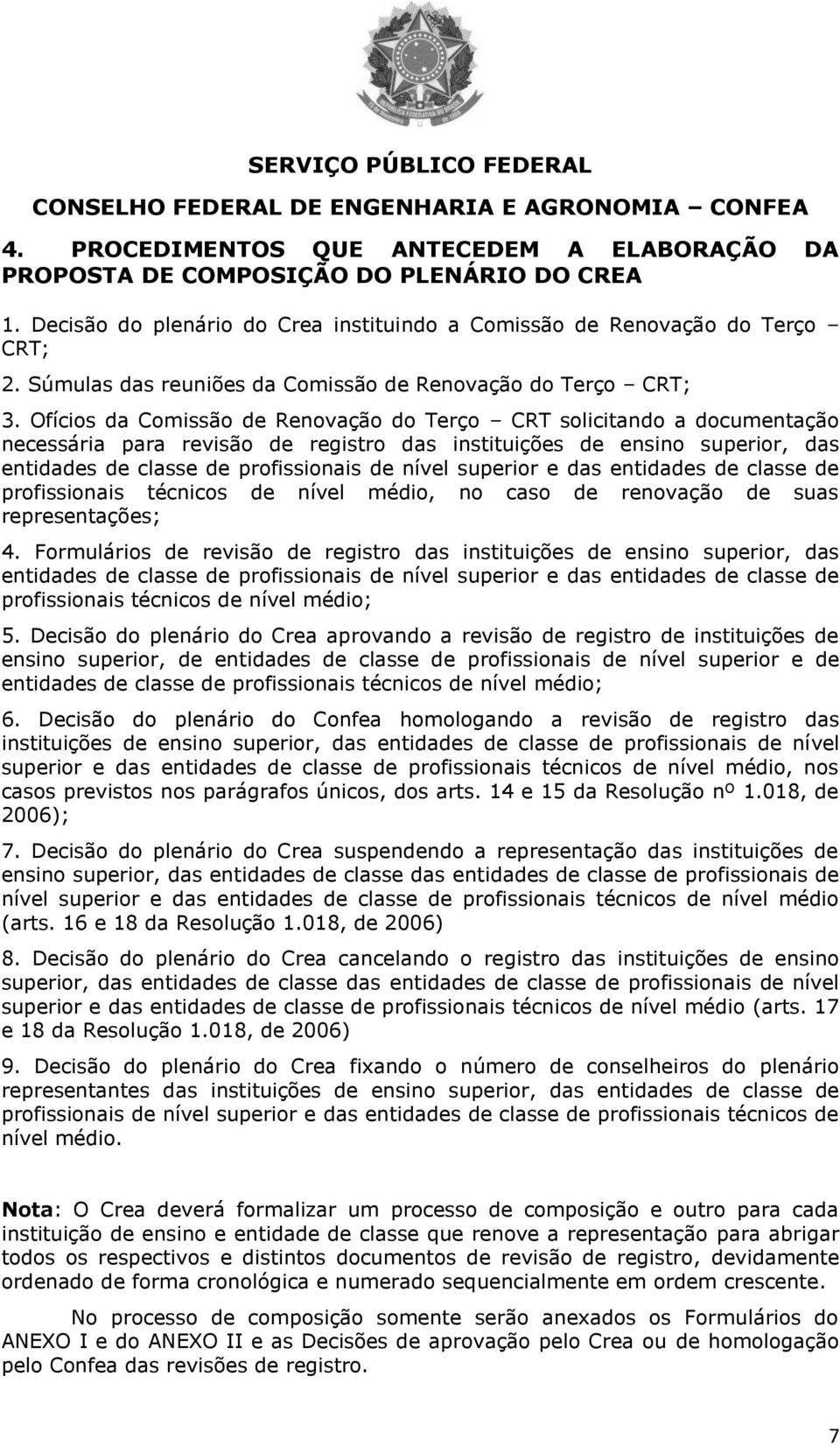 Ofícios da Comissão de Renovação do Terço CRT solicitando a documentação necessária para revisão de registro das instituições de ensino superior, das entidades de classe de profissionais de nível