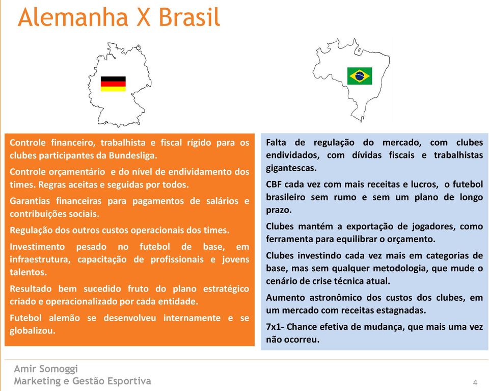 Investimento pesado no futebol de base, em infraestrutura, capacitação de profissionais e jovens talentos.