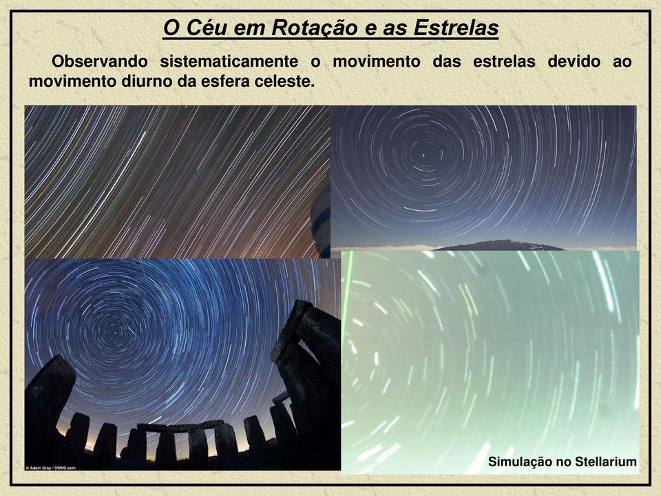 movimento das estrelas devido ao