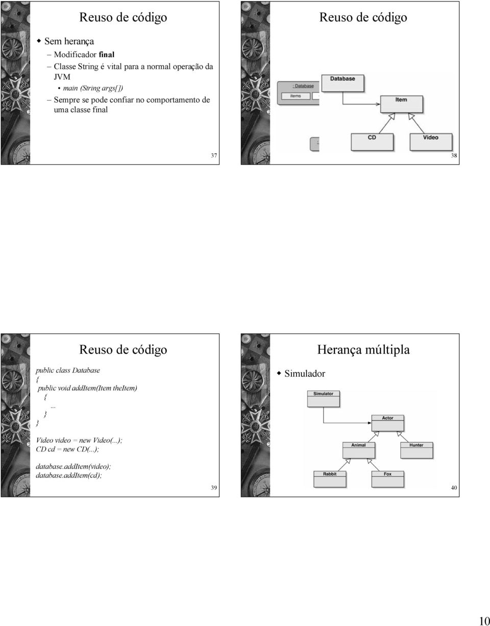 class Database public void additem(item theitem).