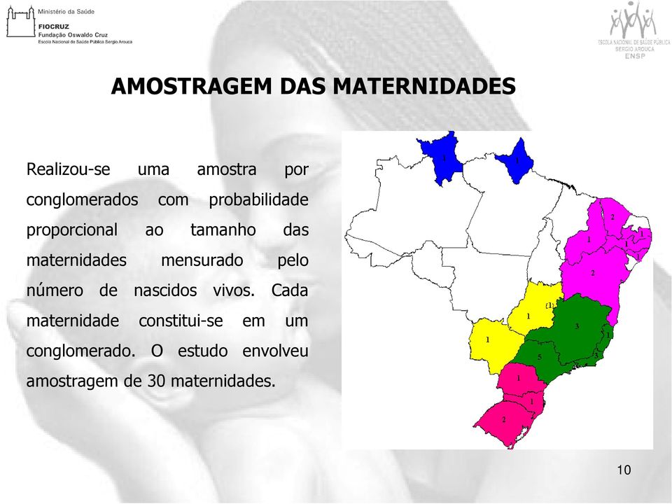 maternidades mensurado pelo número de nascidos vivos.