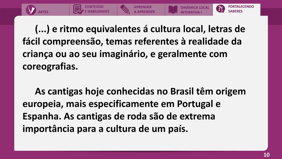 As cantigas hoje conhecidas no Brasil têm origem europeia, mais especificamente em