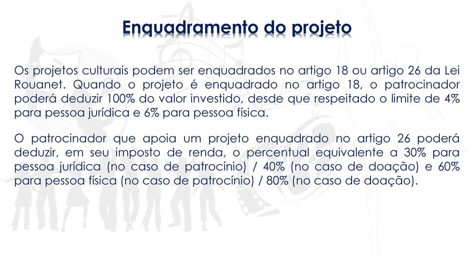 pessoa jurídica e 6% para pessoa física.