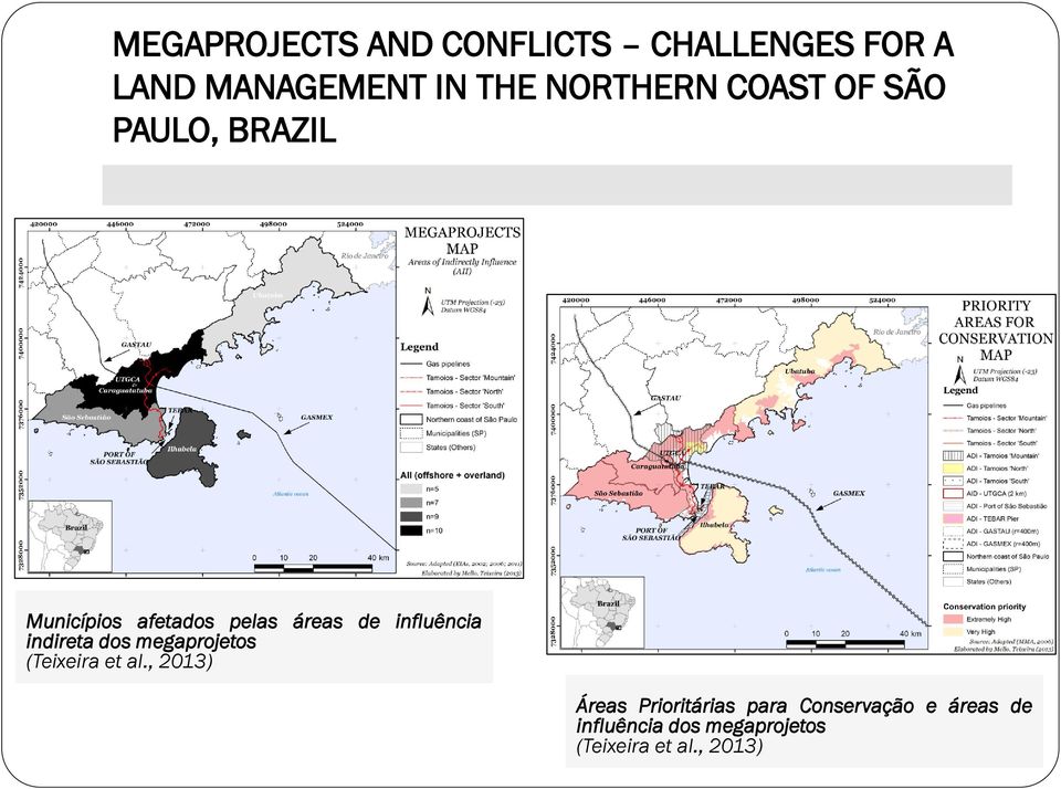 influência indireta dos megaprojetos (Teixeira et al.