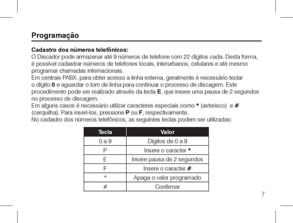 Em centrais PABX, para obter acesso a linha externa, geralmente é necessário teclar o dígito 0 e aguardar o tom de linha para continuar o processo de discagem.