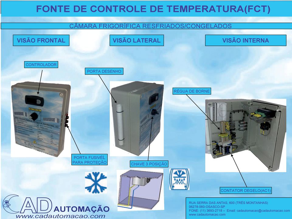 INTERNA CONTROLADOR PORTA DESENHO RÉGUA DE BORNE PORTA