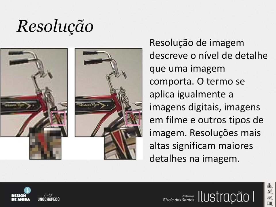 O termo se aplica igualmente a imagens digitais, imagens