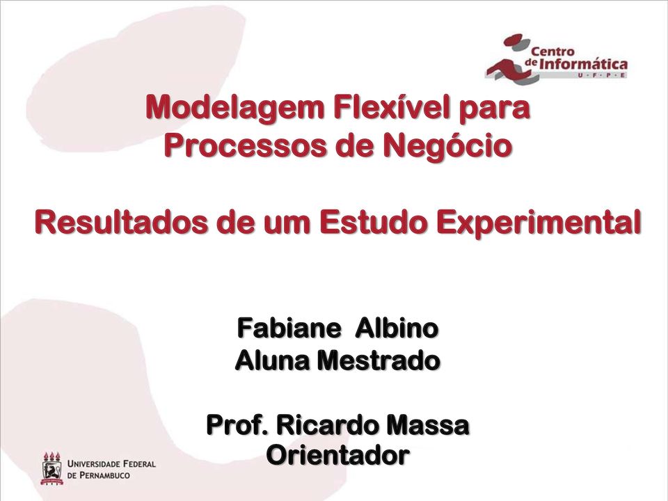 Experimental Fabiane Albino Aluna