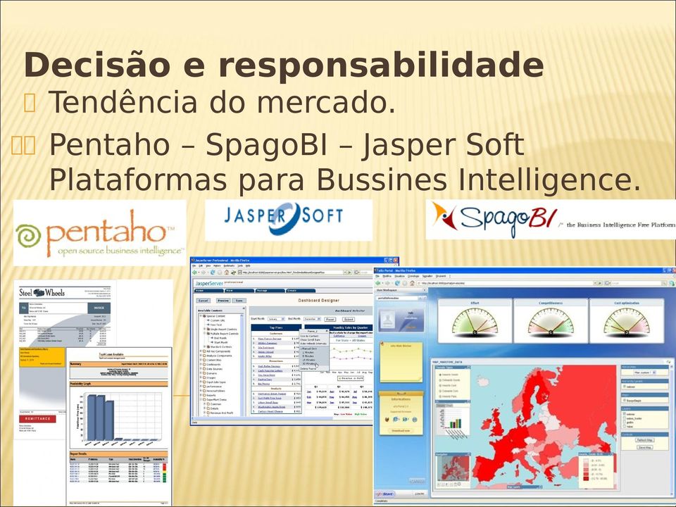 Pentaho SpagoBI Jasper Soft