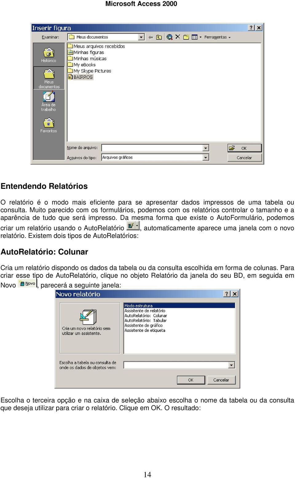 Da mesma forma que existe o AutoFormulário, podemos criar um relatório usando o AutoRelatório, automaticamente aparece uma janela com o novo relatório.