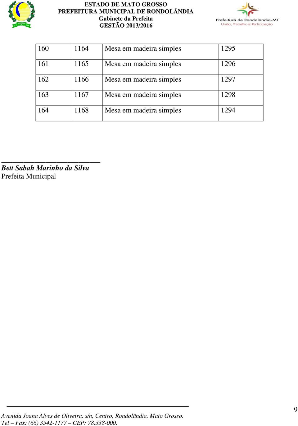 163 1167 Mesa em madeira simples 1298 164 1168 Mesa em