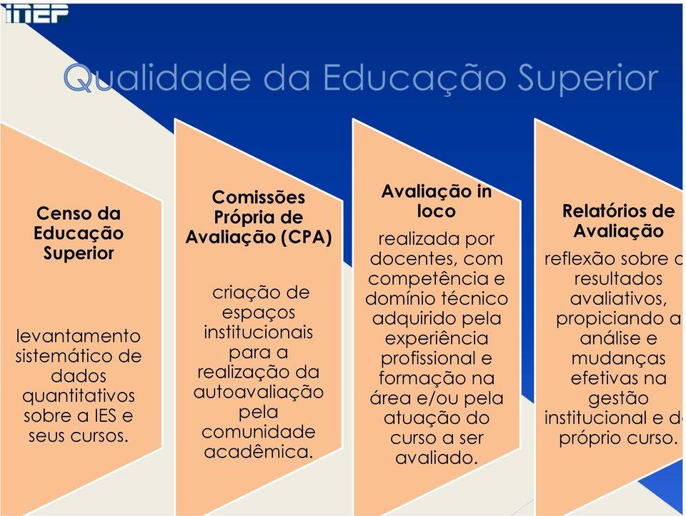 pela institucionais i i experiência para a profissional e realização da formação na autoavaliação área e/ou pela pela atuação do comunidade