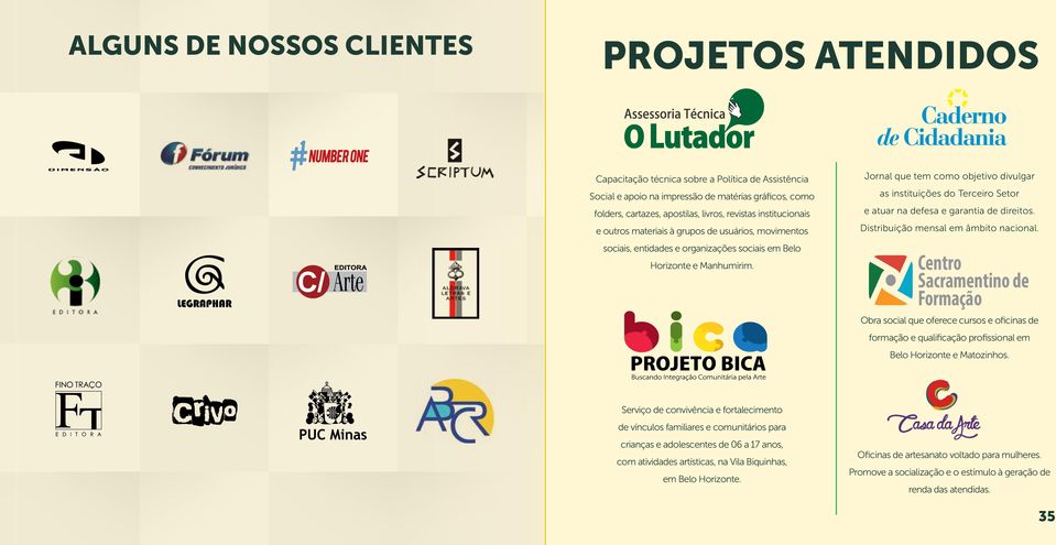 e outros materiais à grupos de usuários, movimentos Distribuição mensal em âmbito nacional. sociais, entidades e organizações sociais em Belo Horizonte e Manhumirim.