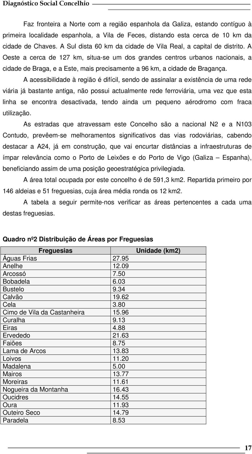 A Oeste a cerca de 127 km, situa-se um dos grandes centros urbanos nacionais, a cidade de Braga, e a Este, mais precisamente a 96 km, a cidade de Bragança.